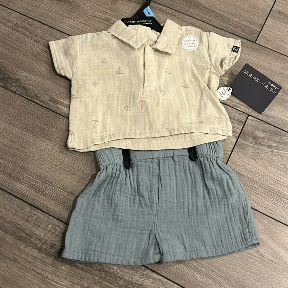 NWT modern moments two-piece set 100% cotton